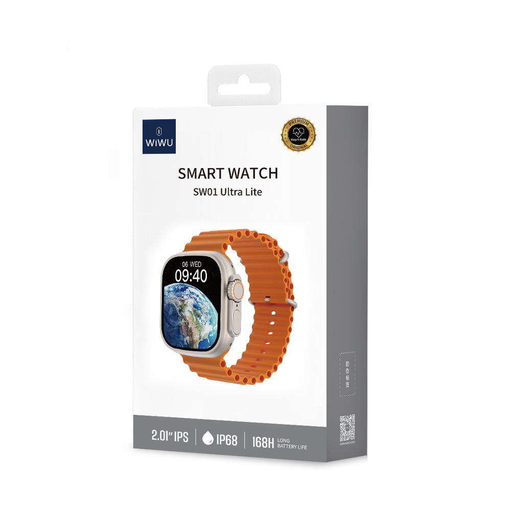WiWU SW01 Ultra Lite Smartwatch | 2.01" IPS Display & Luxury Design