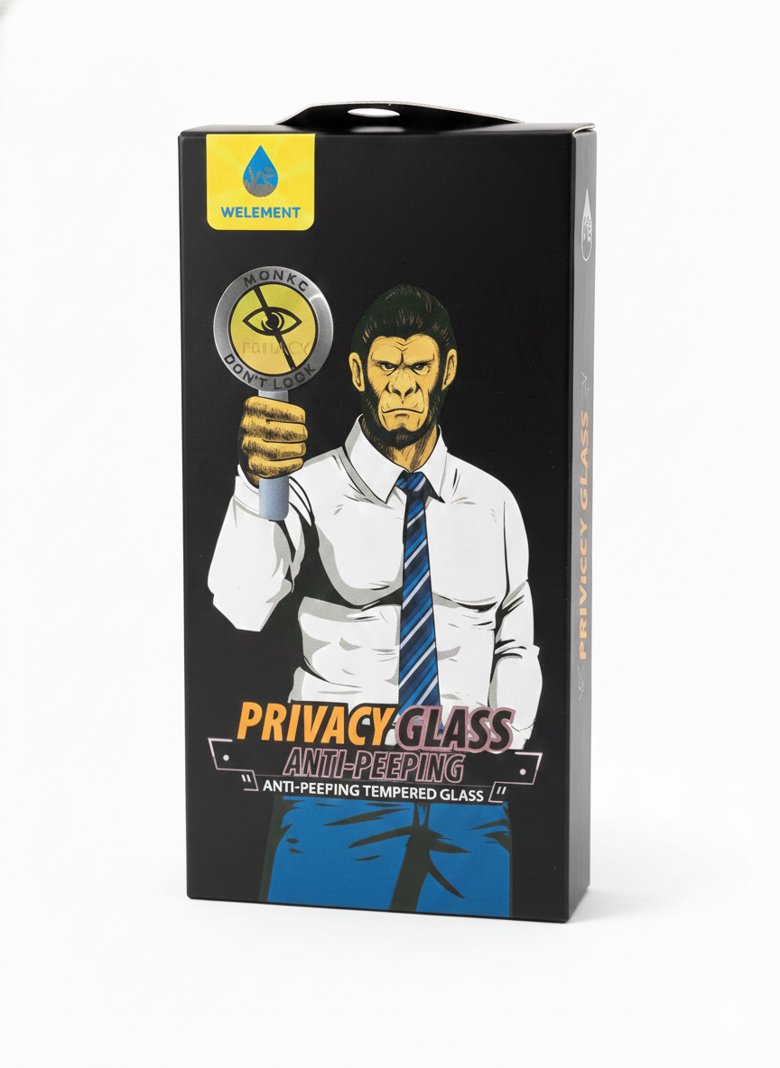 Privacy Tempered Glass Screen Protector - 9H Anti-Peeping [Pack of 10]