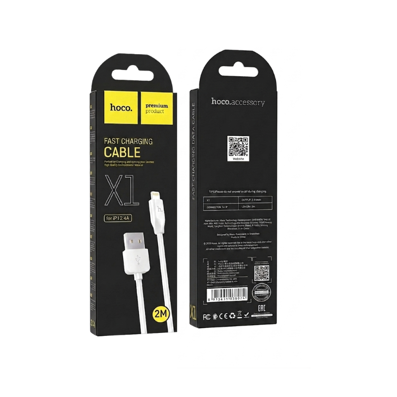 hoco. X1 High Quality Fast Charging & Data Cable (USB to iP) - 2M