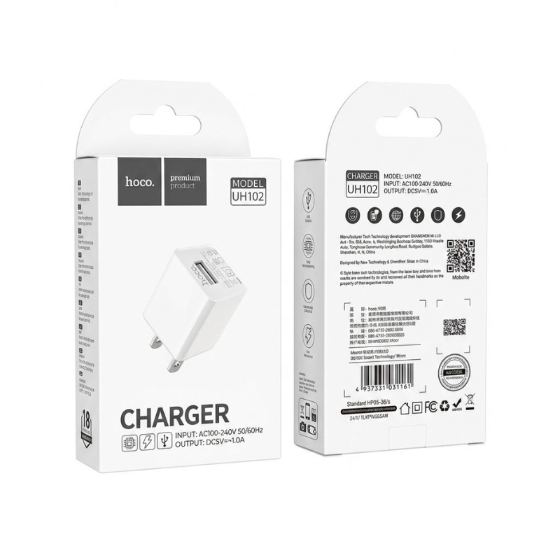 hoco UH102 Universal Wall Charger - Compact & Reliable